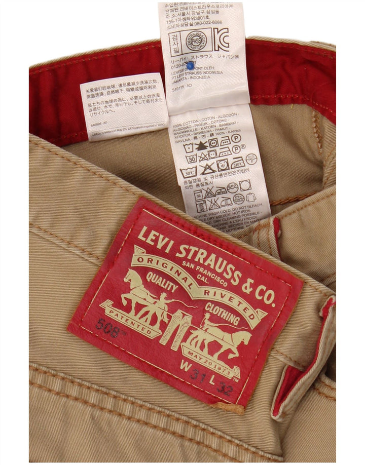 Levi's Mens 508 Regular Tapered Jeans W31 L32 Beige Cotton