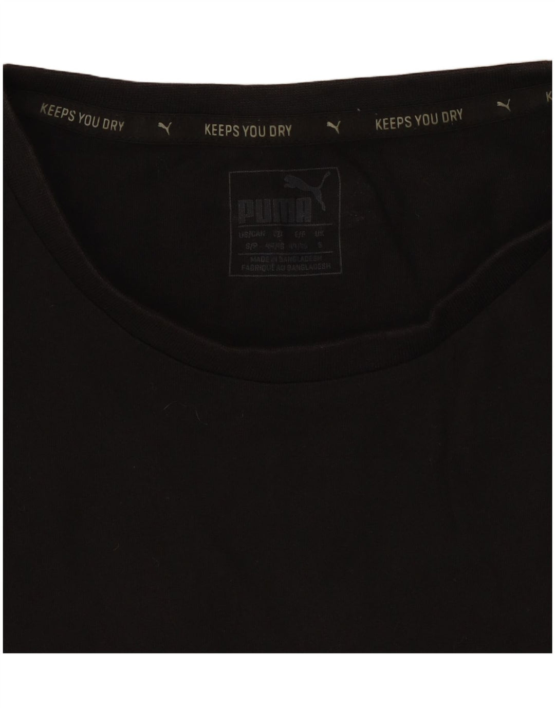 T-shirt grafica da uomo Puma Top Small in cotone nero