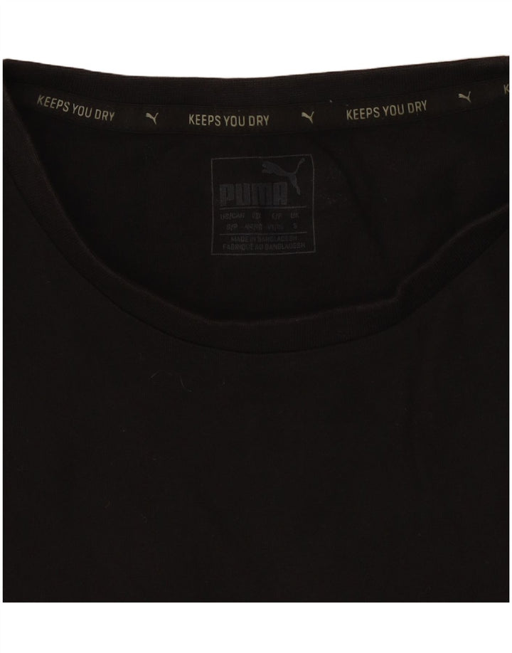 T-shirt grafica da uomo Puma Top Small in cotone nero