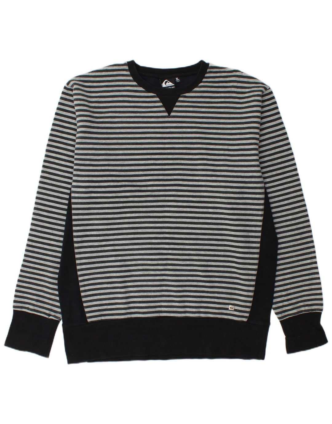 Felpa da uomo QUIKSILVER Maglione XL Cotone a righe nere