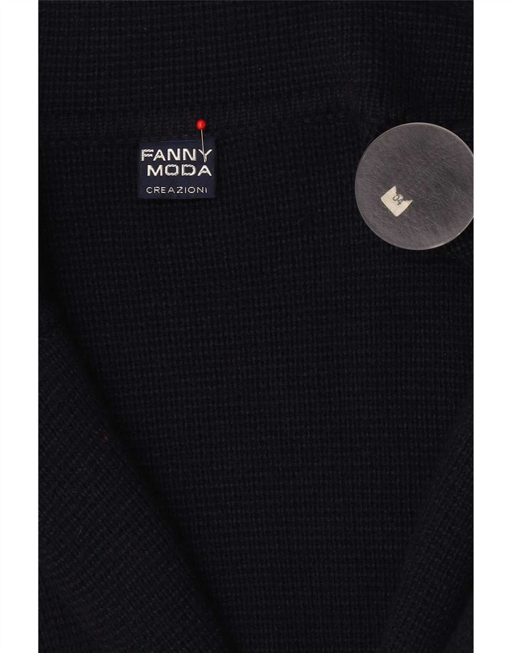 Maglione cardigan doppio petto da donna Fanny Moda IT 54 3XL Blu Navy