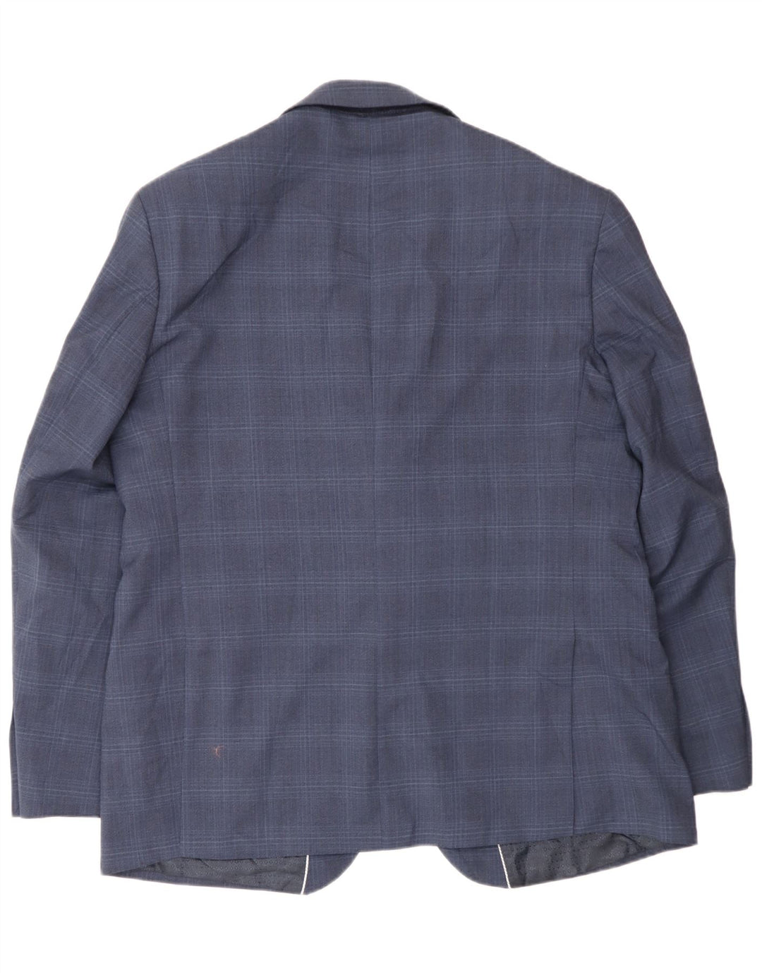 Giacca blazer da uomo a 2 bottoni Pierre Cardin IT 56 3XL Lana a quadri blu navy