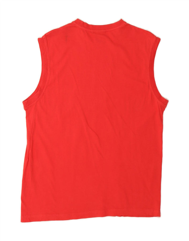 DIADORA Mens Vest Top Large Red Cotton Vintage Diadora and Second-Hand Diadora from Messina Hembry 