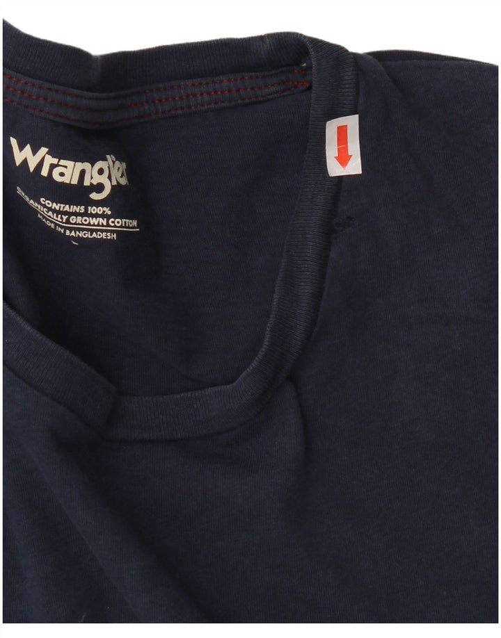 T-shirt da uomo Wrangler Top grande in cotone blu navy