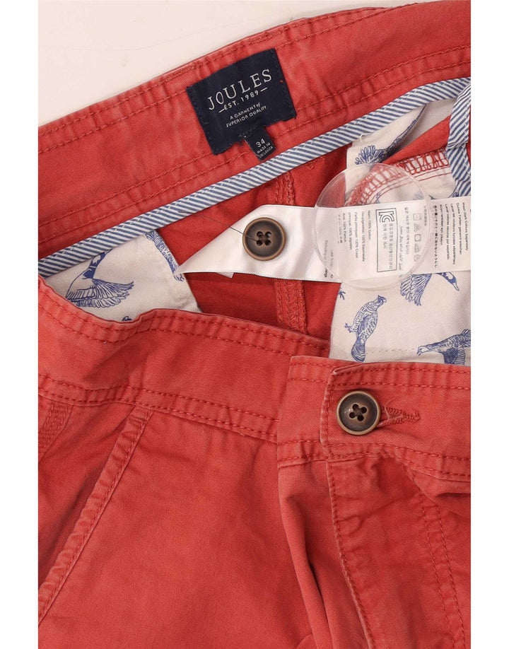Pantaloncini chino da uomo Joules W34 grandi in cotone rosso