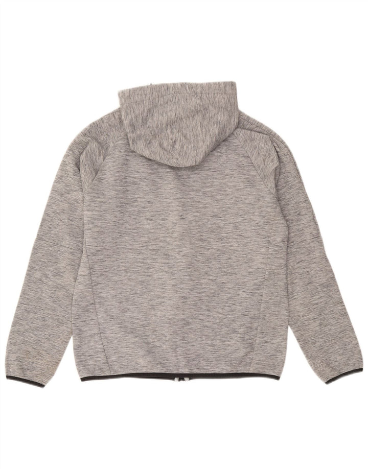 Felpa con cappuccio e zip da uomo Puma in cotone screziato grigio medio