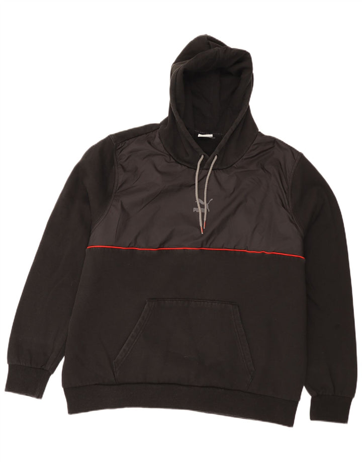 Felpa con cappuccio da uomo PUMA 2XL cotone nero