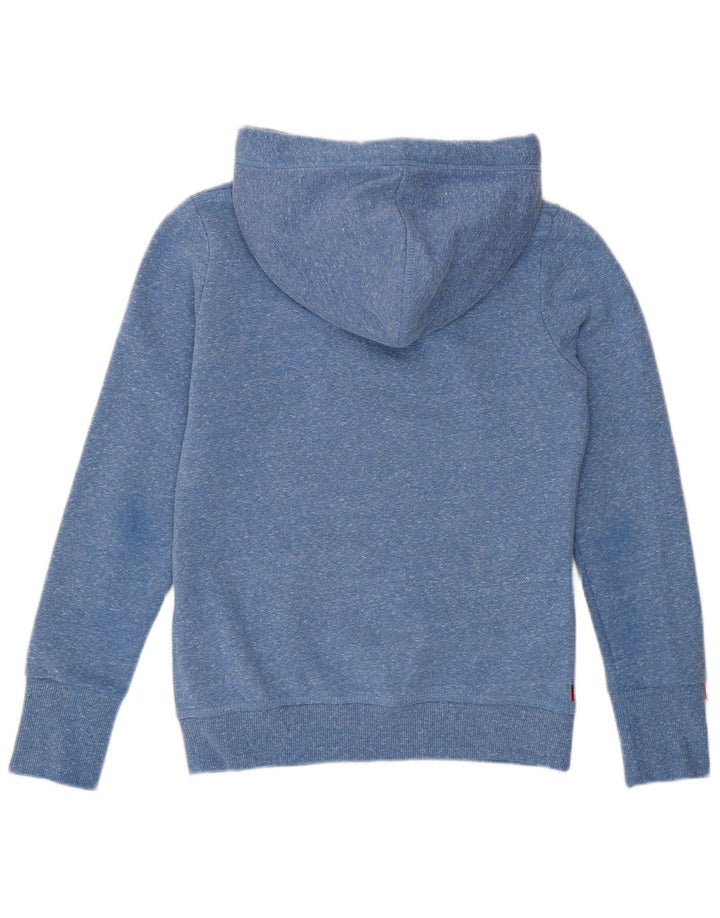 Felpa con cappuccio da donna Superdry UK 8 Small Poliestere chiazzato blu