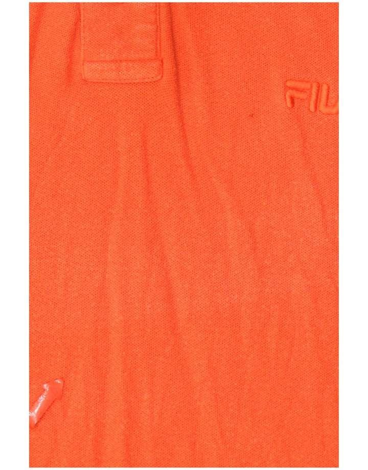 Polo da uomo Fila Large in cotone arancione