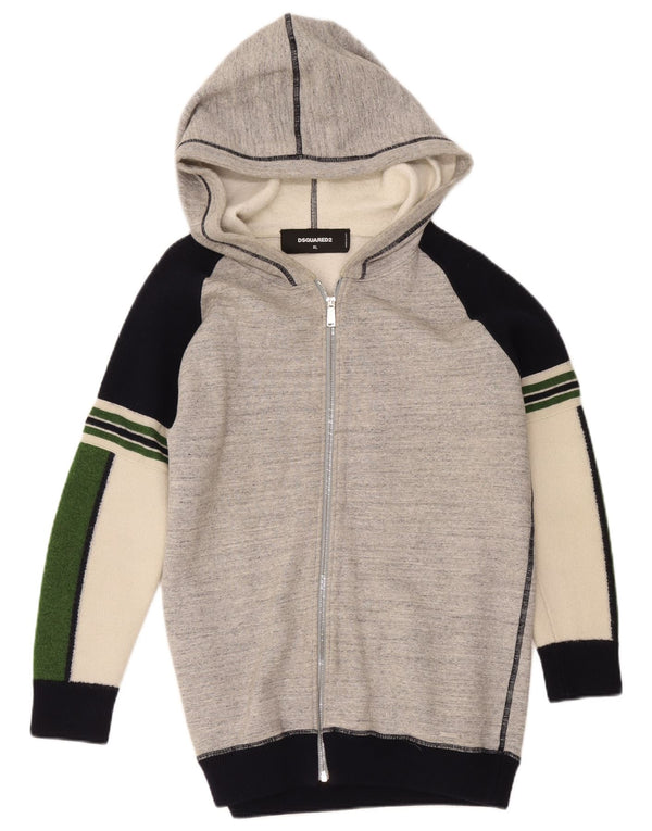 Dsquared2 Donna UK 18 XL Grigio Colourblock Cotone