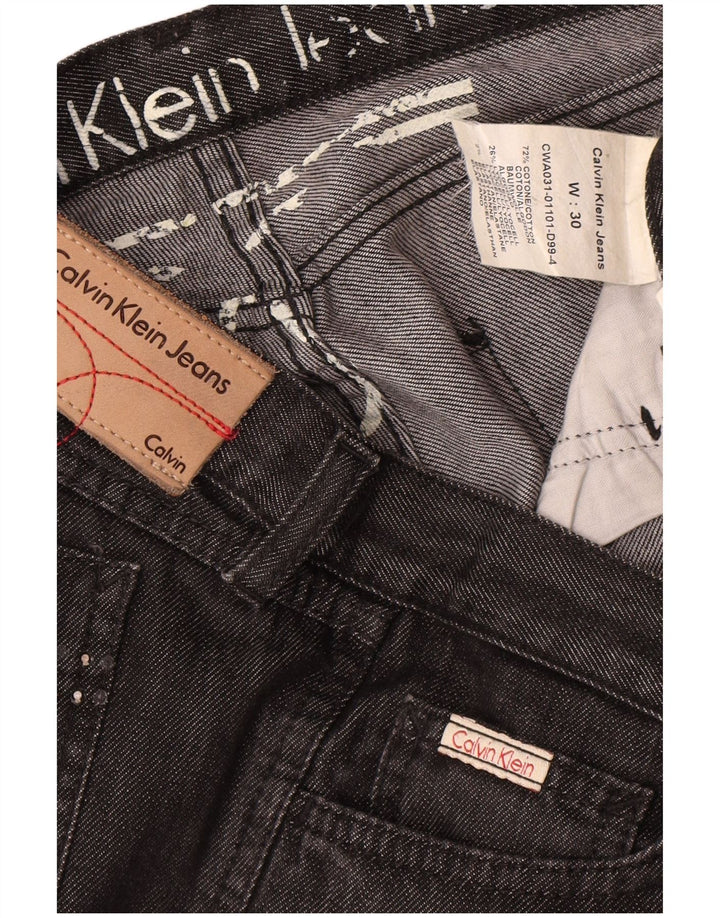 Jeans dritti da donna Calvin Klein W30 L28 cotone nero