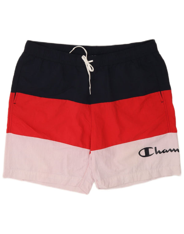 Pantaloncini da bagno da uomo Champion 2XL Poliestere color block blu navy