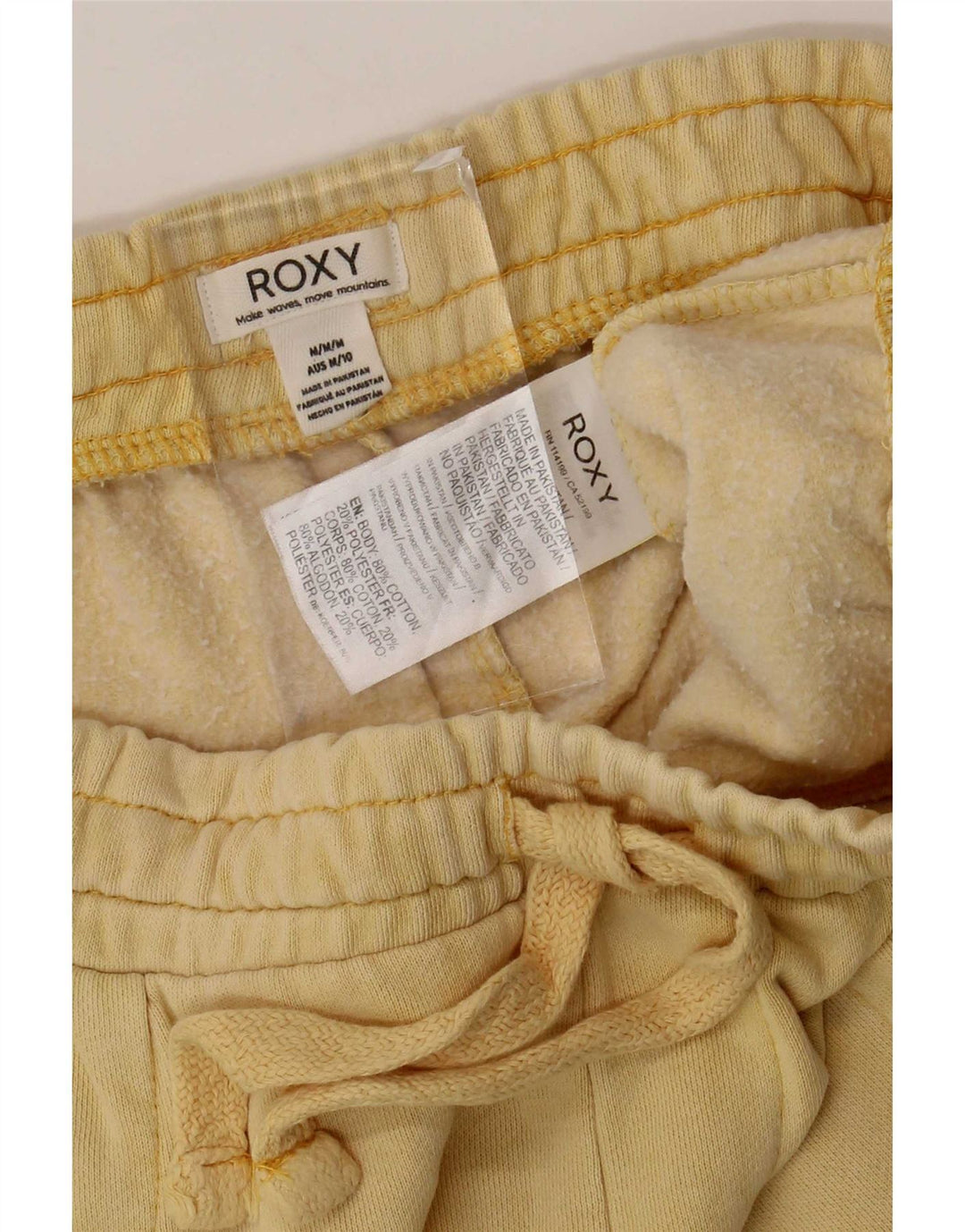 Pantaloncini sportivi da donna Roxy UK 14 cotone giallo medio