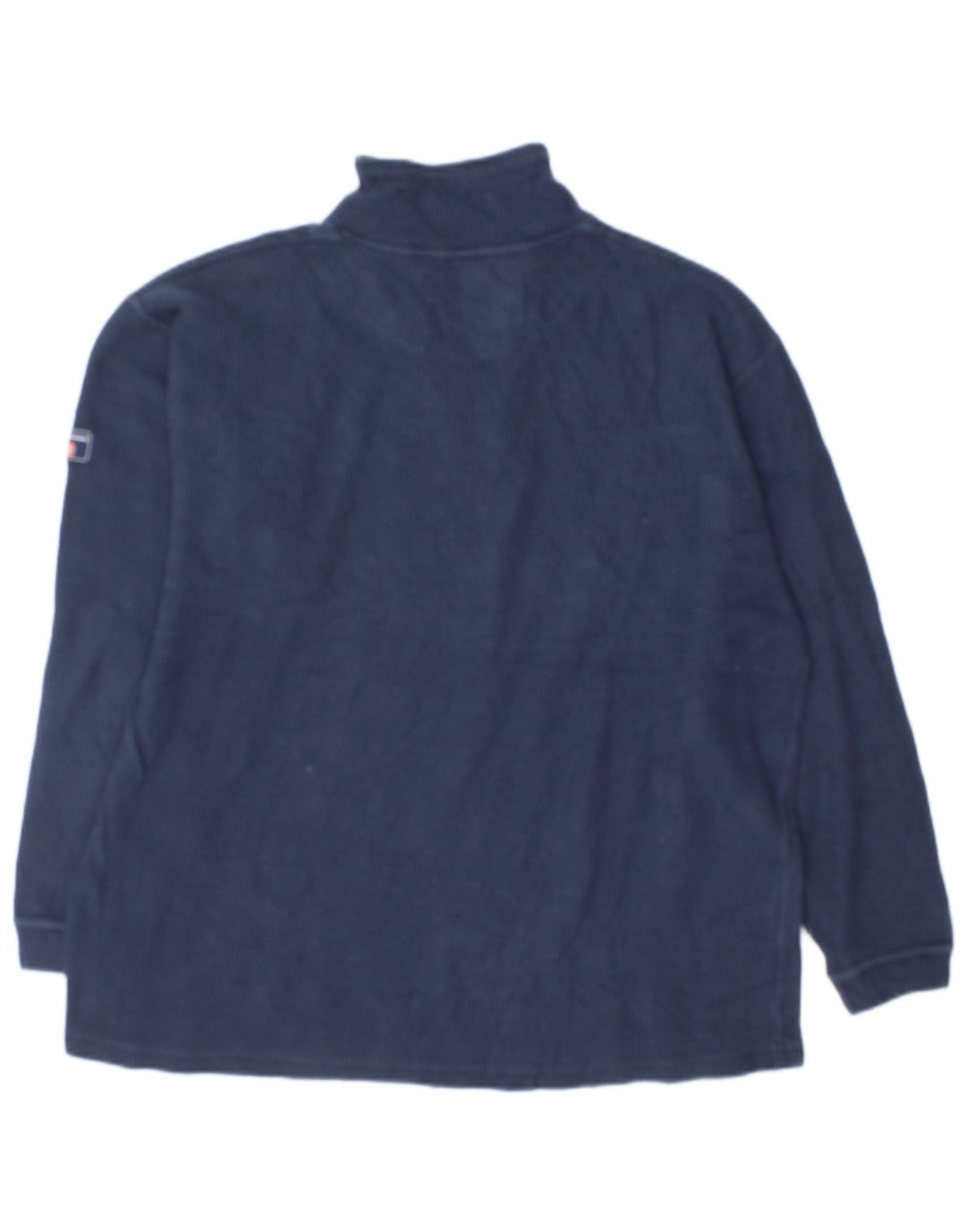 Felpa Champion da uomo con collo con zip, maglione grande, cotone blu navy