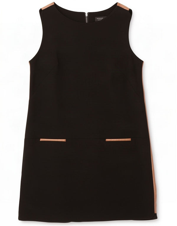 Abito a trapezio autografo da donna Marks & Spencer UK 16 Large Black Colourblock
