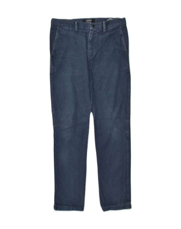 Pantaloni casual slim da uomo PULL & BEAR W31 L30 in cotone blu navy