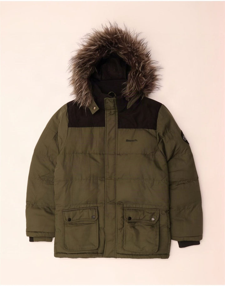 Giacca imbottita con cappuccio da ragazzo Bench 13-14 anni Poliestere kaki
