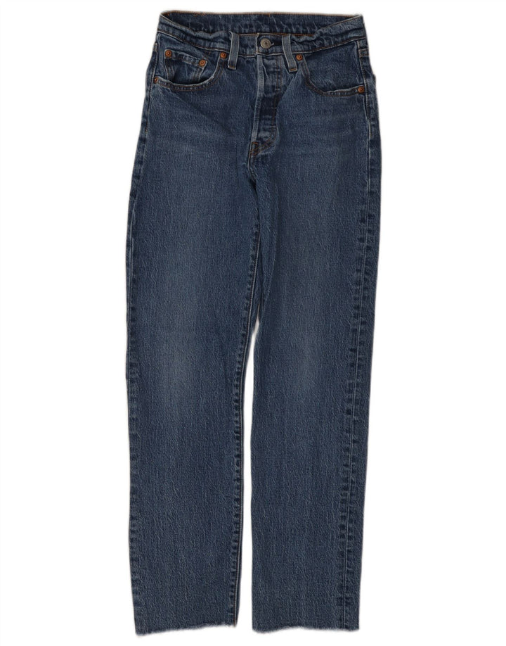 Jeans dritti 501 da donna Levi's W24 L28 cotone blu