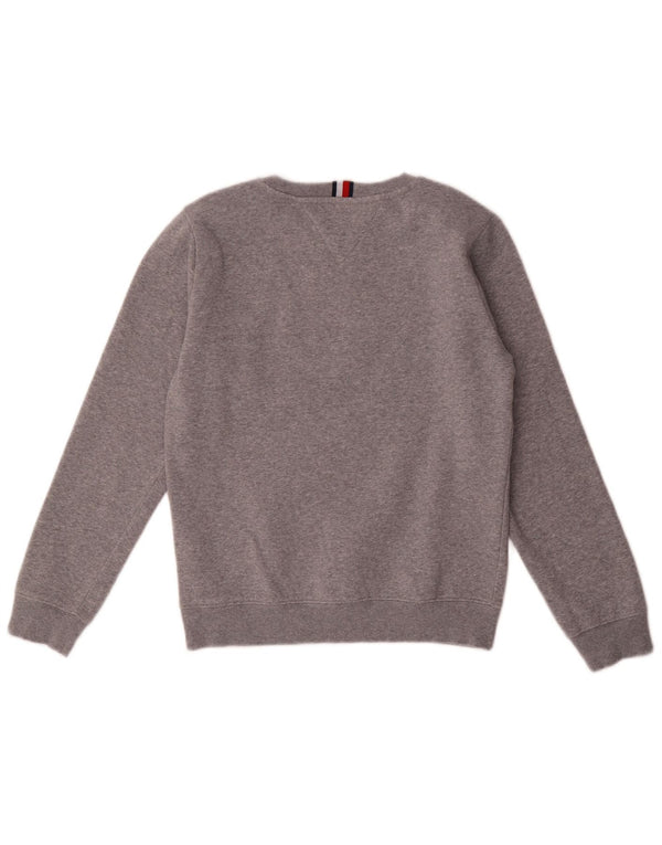 Felpa con grafica per ragazzi Tommy Hilfiger Maglione 11-12 anni in cotone grigio
