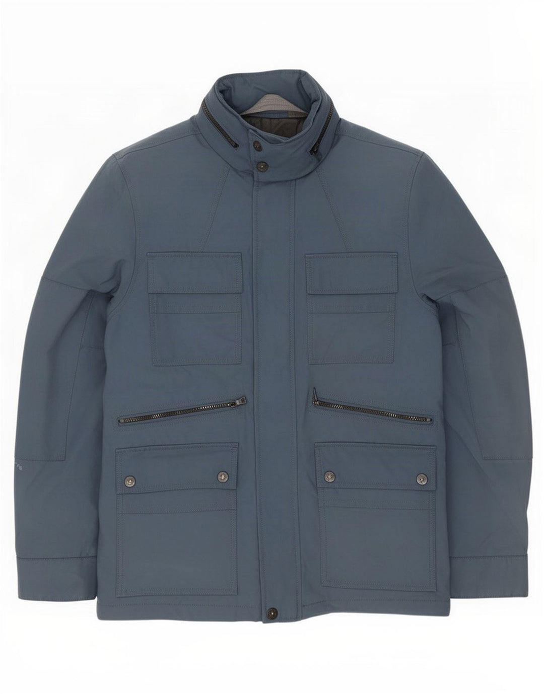 Giacca a vento con cappuccio da uomo Marks & Spencer UK 38 Poliestere blu medio