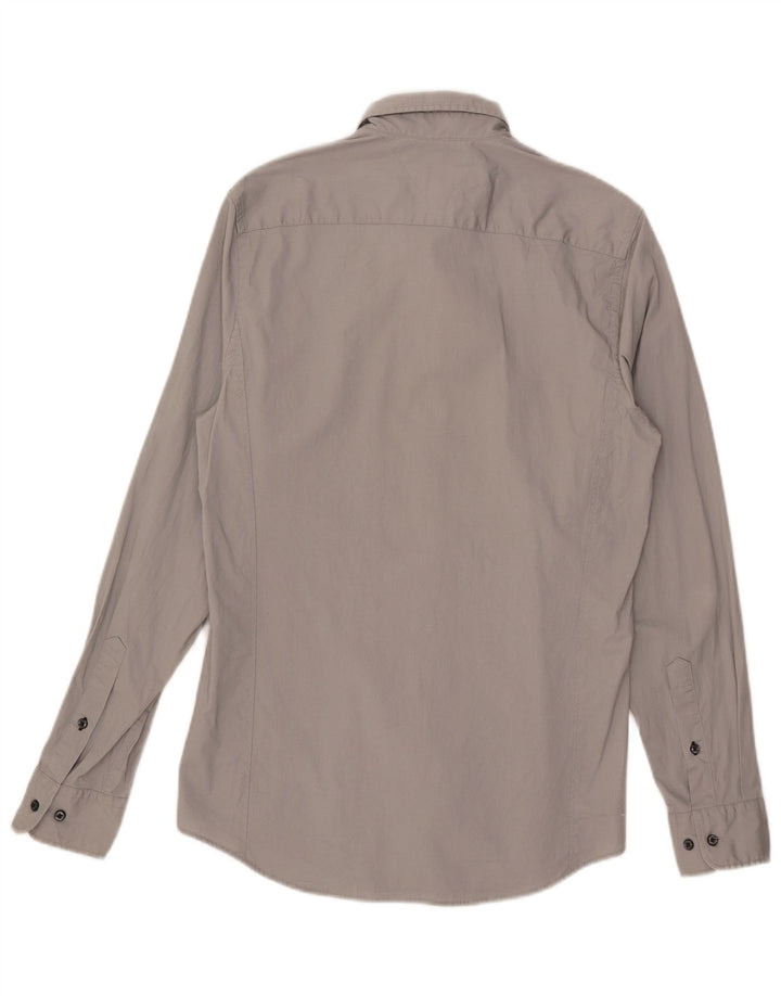 Camicia da uomo extra slim fit Tommy Hilfiger in cotone grigio medio