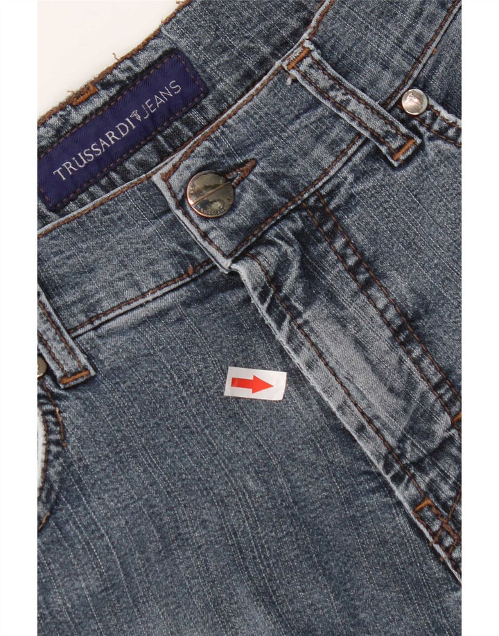 Jeans Straight Uomo Trussardi W34 L32 Blu Cotone