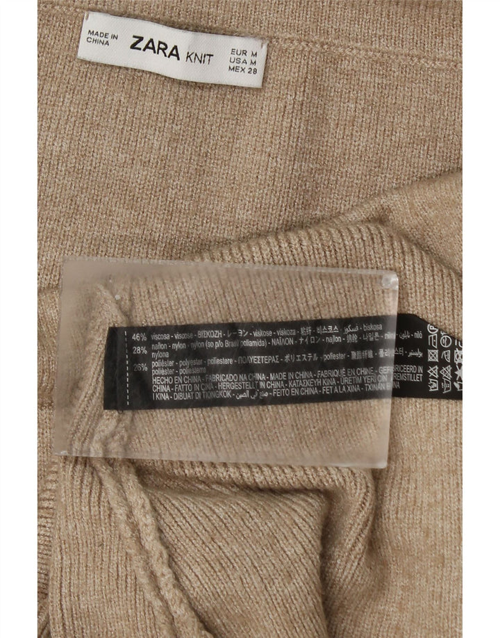 Gonna a trapezio da donna Zara media W28 in viscosa beige