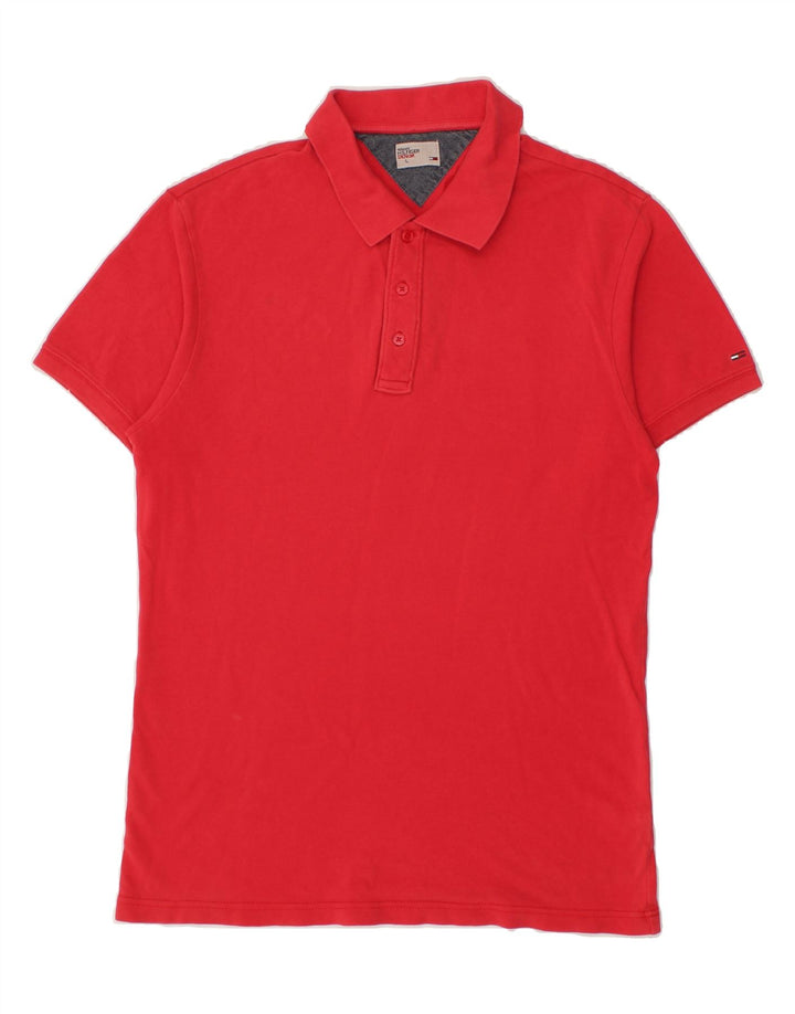 TOMMY HILFIGER Mens Polo Shirt Large Red Cotton Vintage Tommy Hilfiger and Second-Hand Tommy Hilfiger from Messina Hembry 