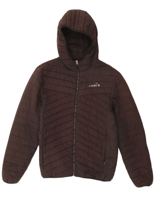 Giacca imbottita con cappuccio da uomo Diadora UK 42 XL poliestere nero