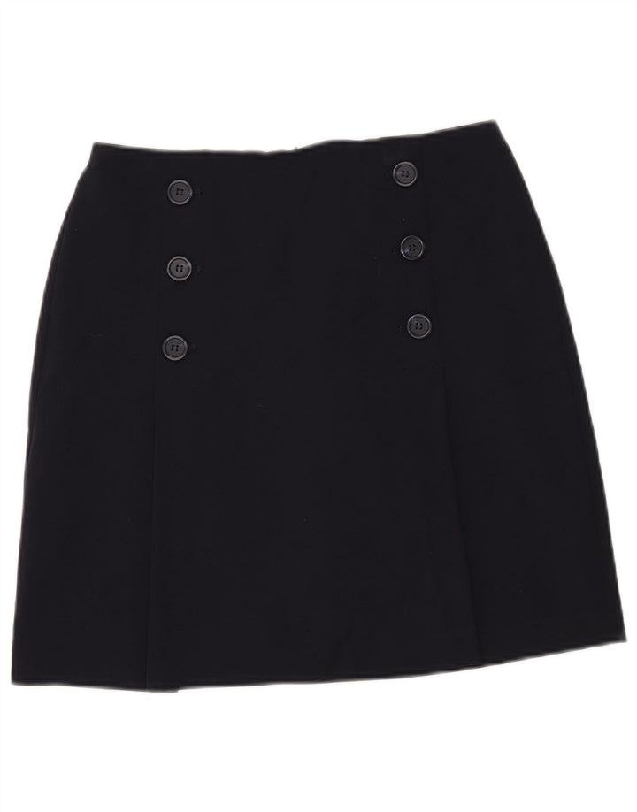 Minigonna da donna Marks & Spencer UK 10 piccola W29 poliestere blu navy