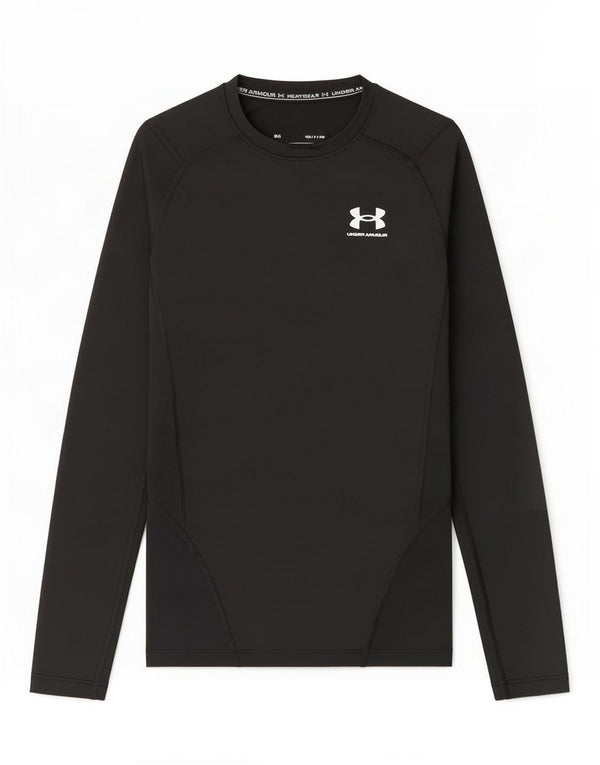 Maglia Under Armour da uomo Heat Gear a manica lunga piccola nera