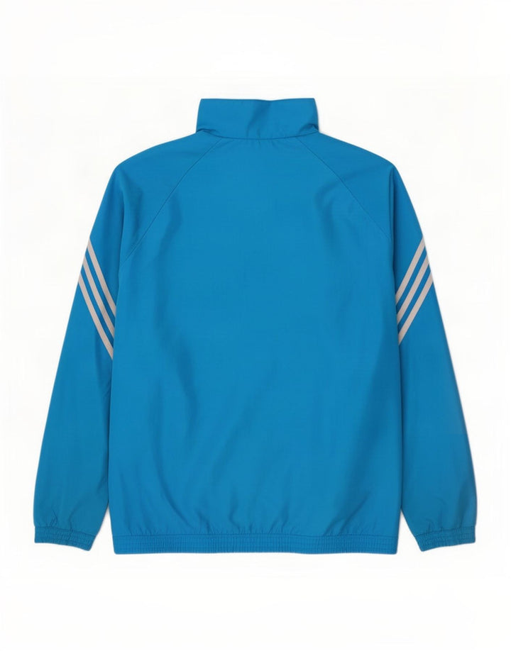 Giacca da ginnastica grafica da uomo Adidas Top in poliestere blu medio