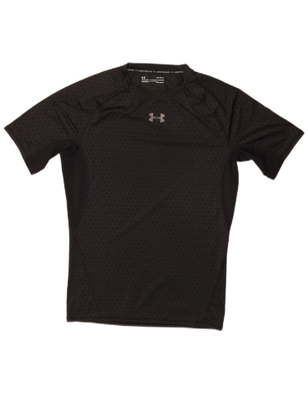T-shirt da uomo UNDER ARMOUR Heat Gear Top grande sintetico grigio geometrico