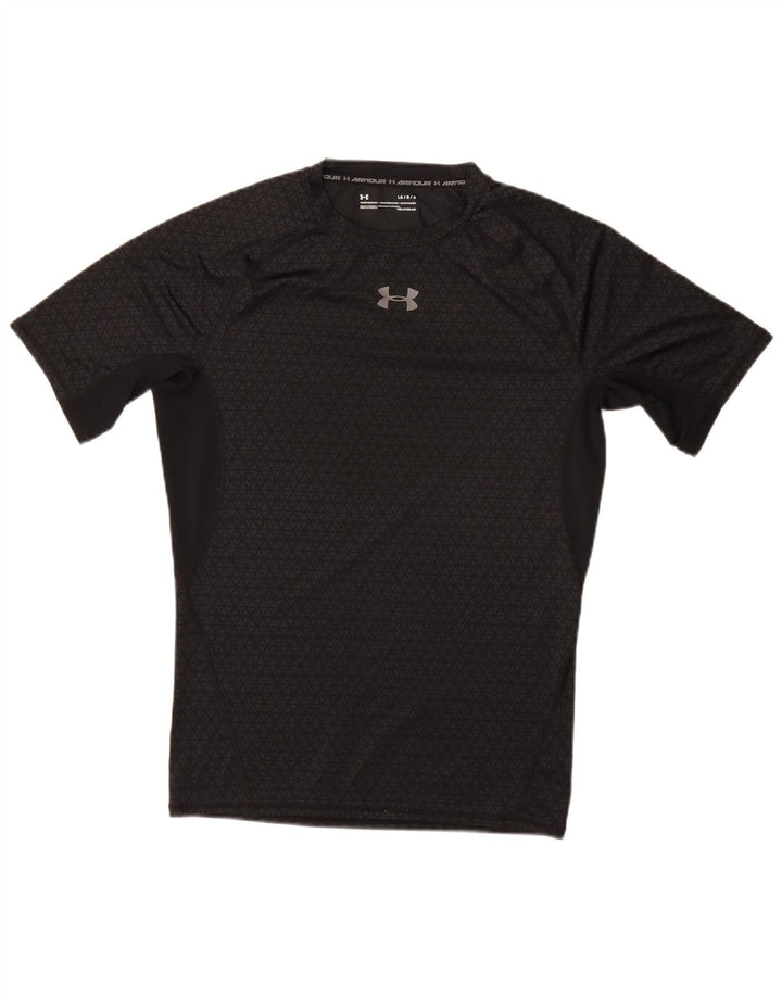 T-shirt da uomo UNDER ARMOUR Heat Gear Top grande sintetico grigio geometrico