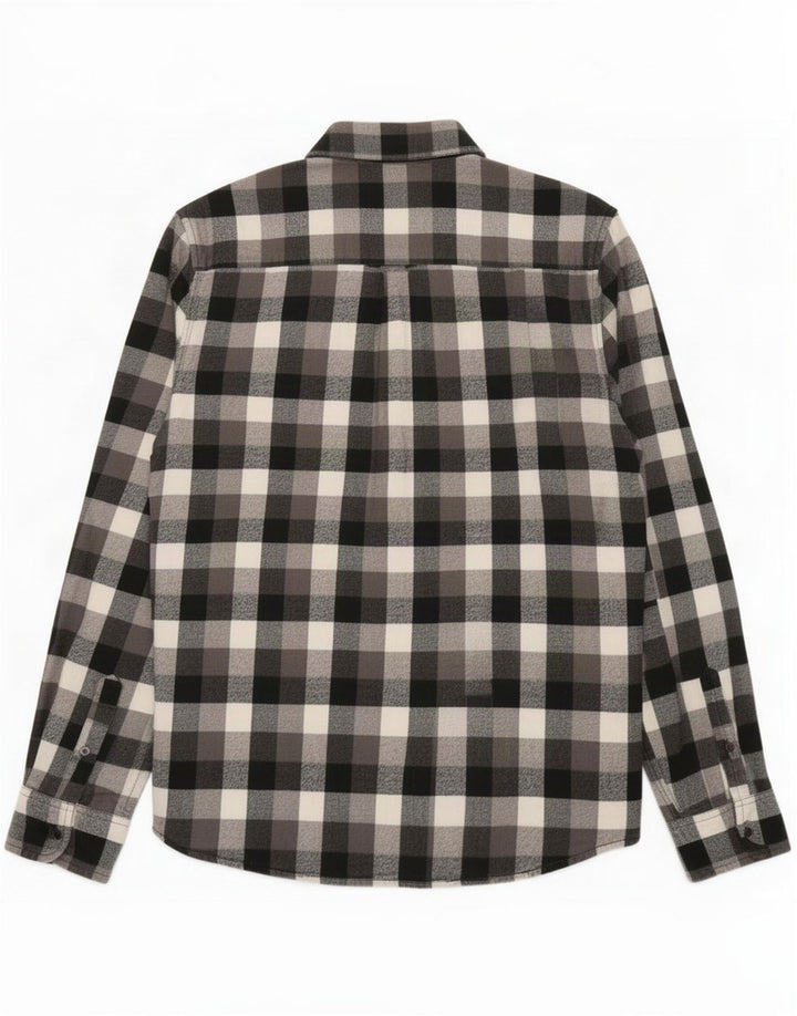 Camicia Wrangler da uomo in flanella vestibilità regolare, piccolo cotone a quadri grigi