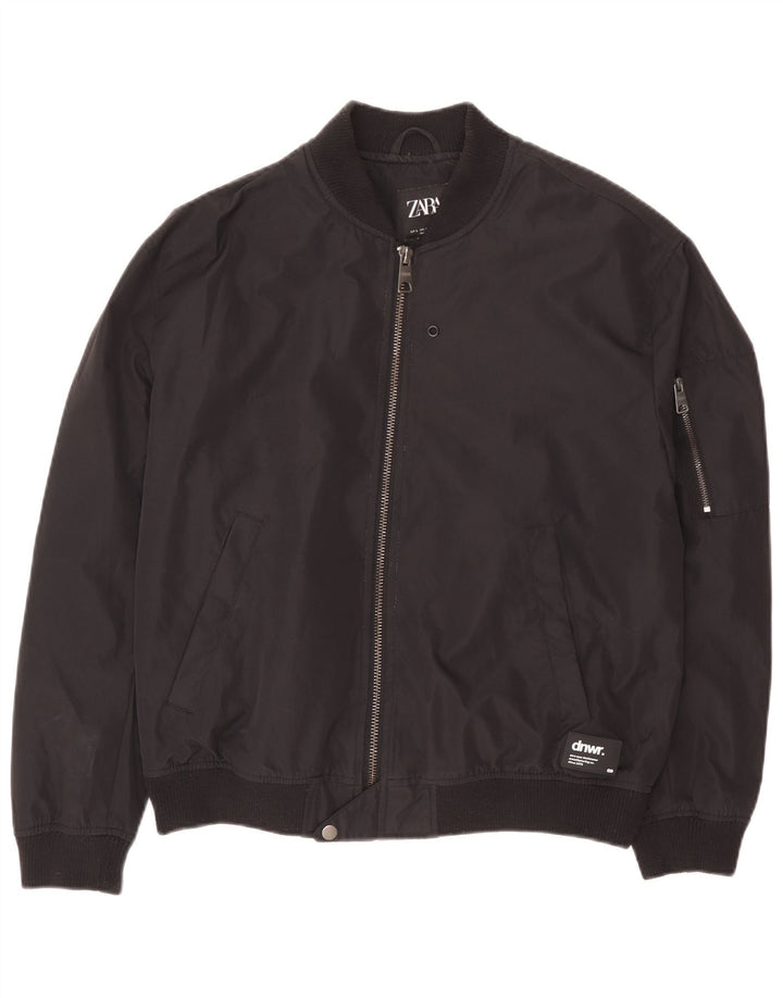 Giubbotto bomber da uomo Zara UK 40 grande poliestere nero