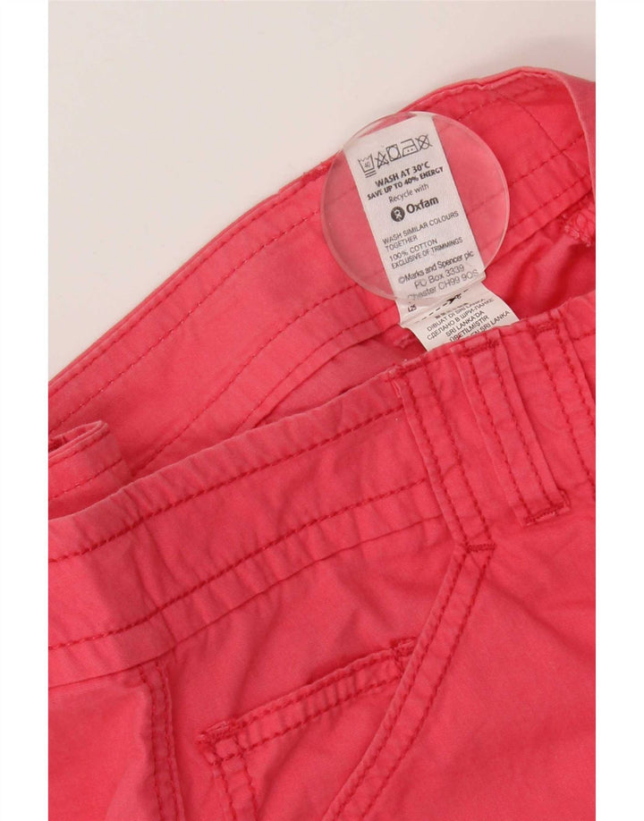 Gonna cargo da donna Marks & Spencer UK 12 media W32 cotone rosa
