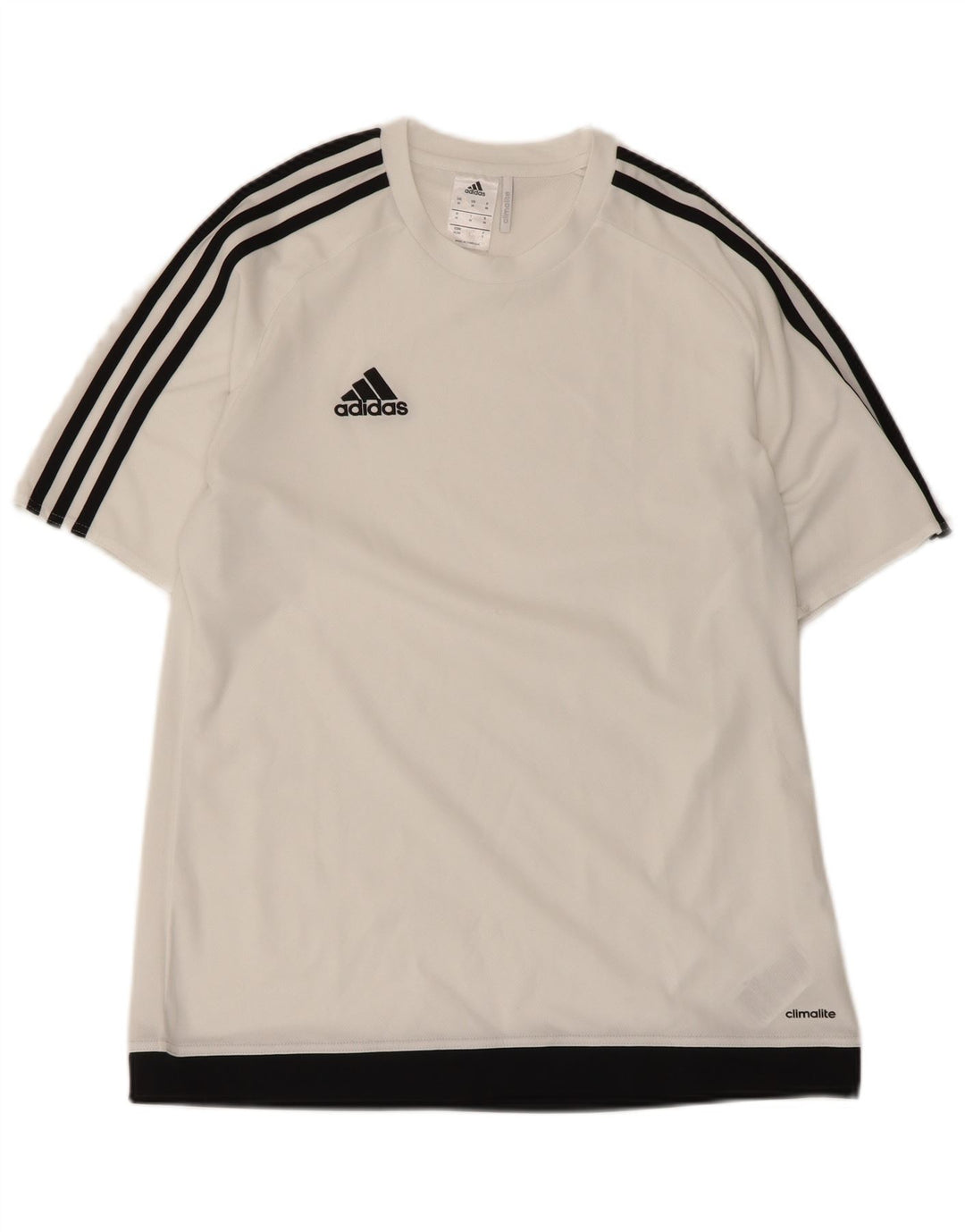 T-shirt Adidas Climalite da uomo Top in poliestere color block bianco medio