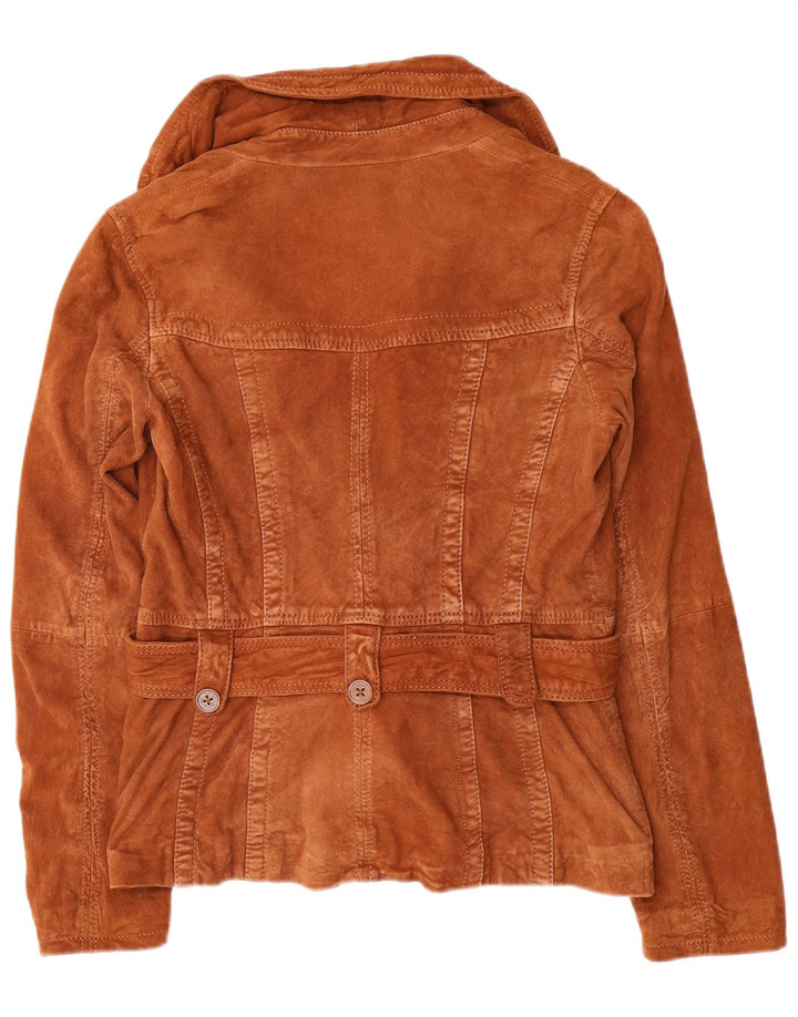 Giacca in pelle scamosciata da donna EDC UK 14 in pelle marrone medio