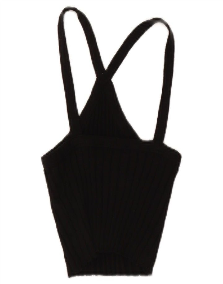 Top corto da donna Zara UK 8 piccolo cotone nero