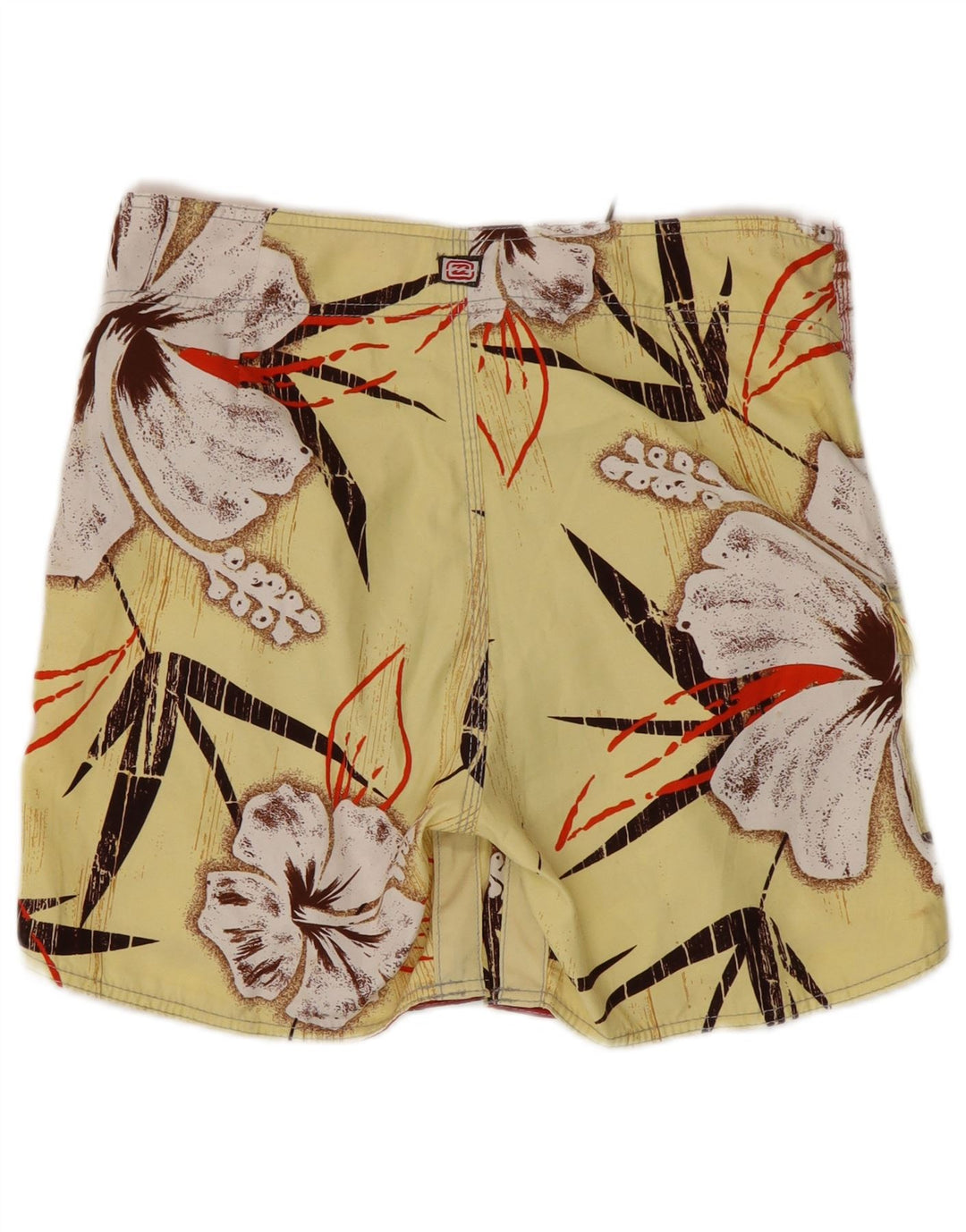 Pantaloncini da bagno da uomo Billabong in poliestere floreale giallo medio
