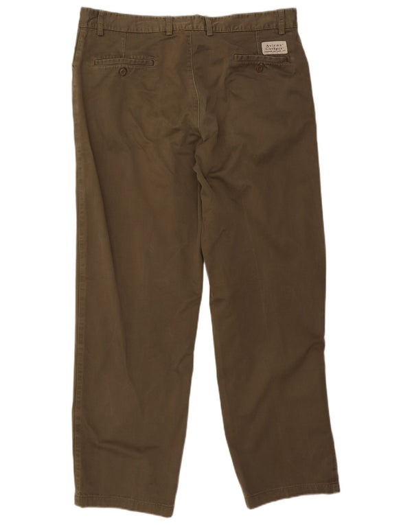 Pantaloni casual dritti da uomo AVIREX W38 L30 cotone kaki