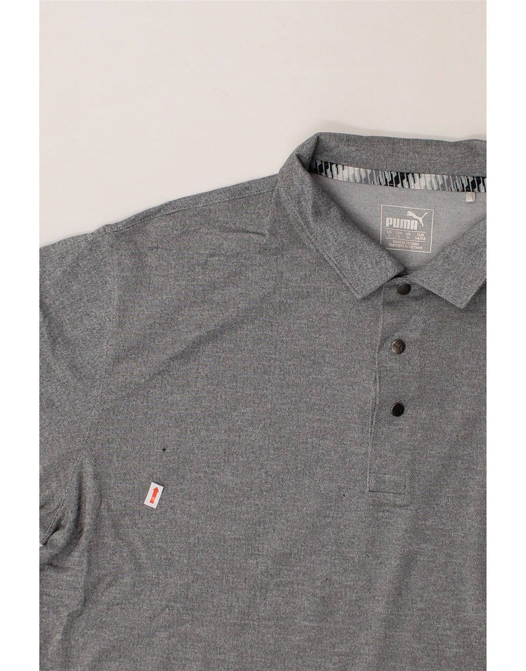 PUMA Mens Polo Shirt Large Grey Vintage Puma and Second-Hand Puma from Messina Hembry 