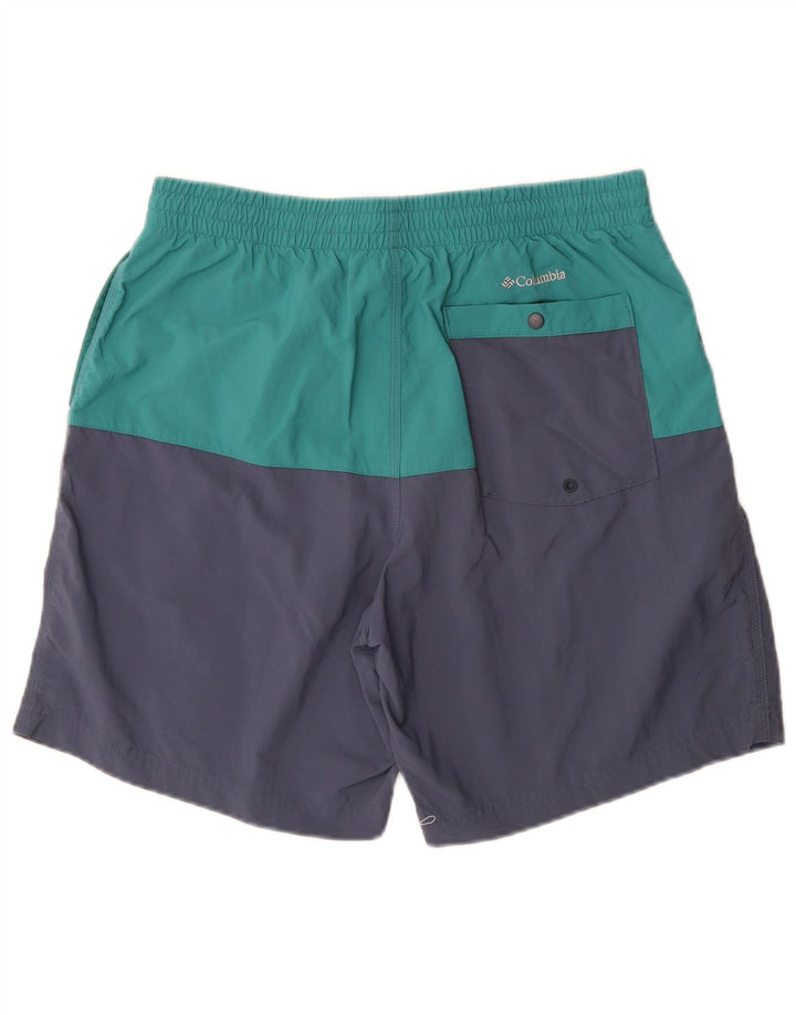 Pantaloncini da bagno Columbia Omni-Shield da uomo color block medio blu navy