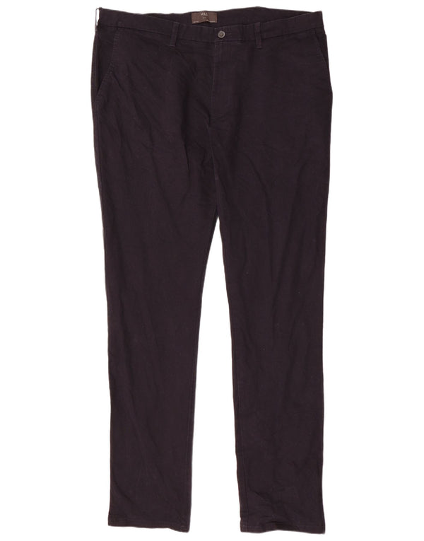 Pantaloni chino slim da uomo Marks & Spencer W40 L35 cotone blu navy