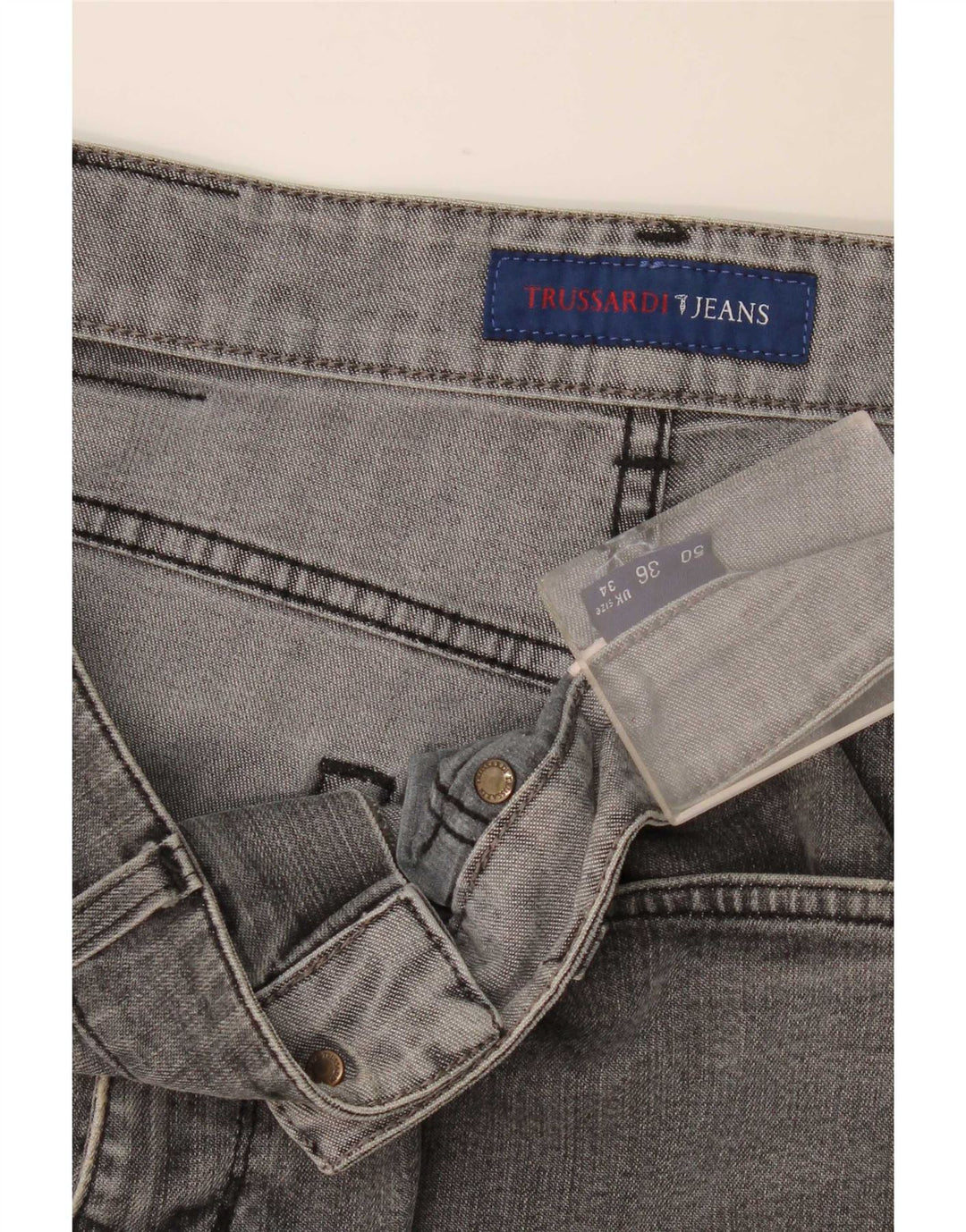 Jeans Dritti Donna Trussardi W34 L34 Grigi