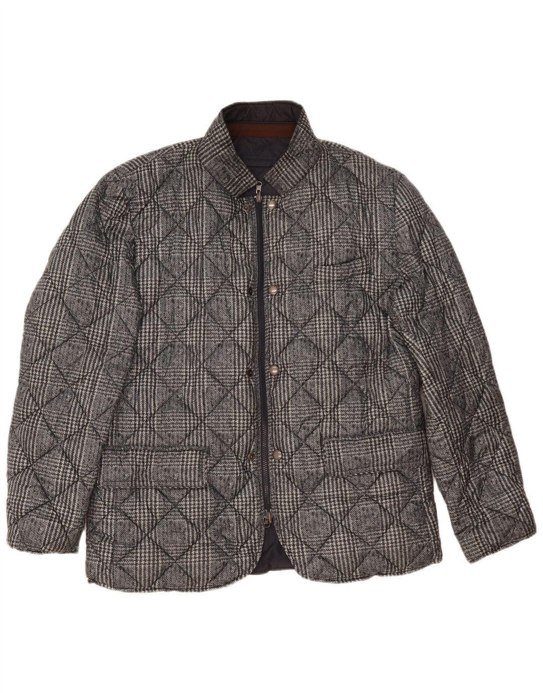 Giacca imbottita reversibile da uomo Henry Cottons UK 42 XL Blu navy