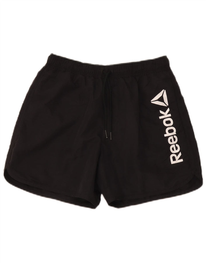 Pantaloncini sportivi Reebok da uomo con grafica piccoli, in poliestere nero