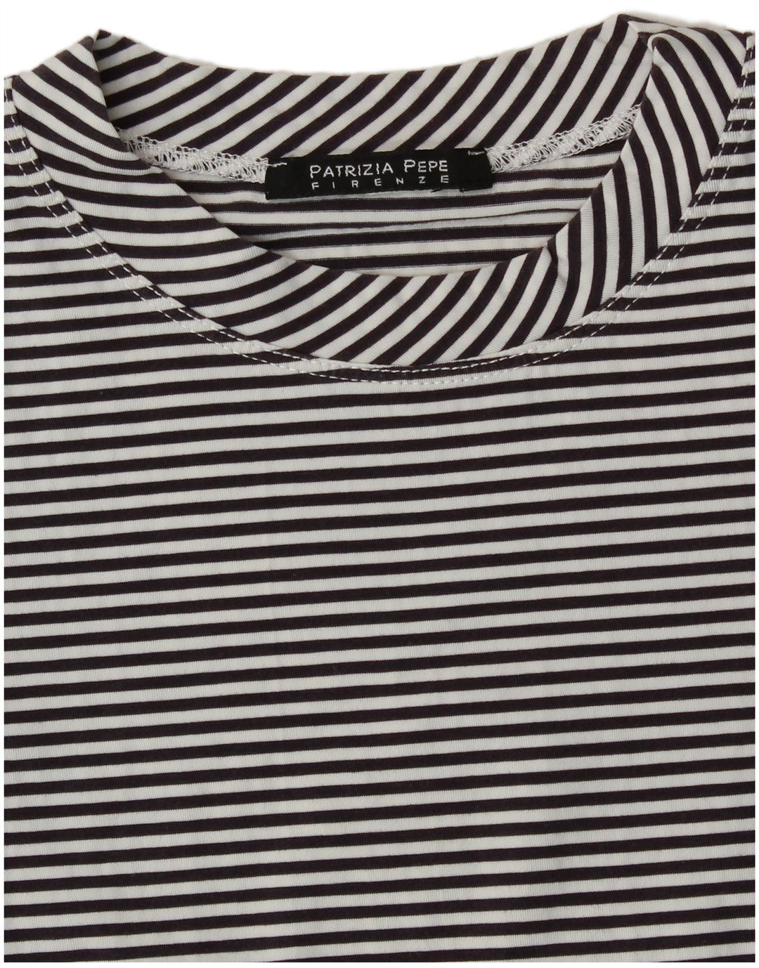 Patrizia Pepe T-shirt da donna Top UK 8 Small Black Striped
