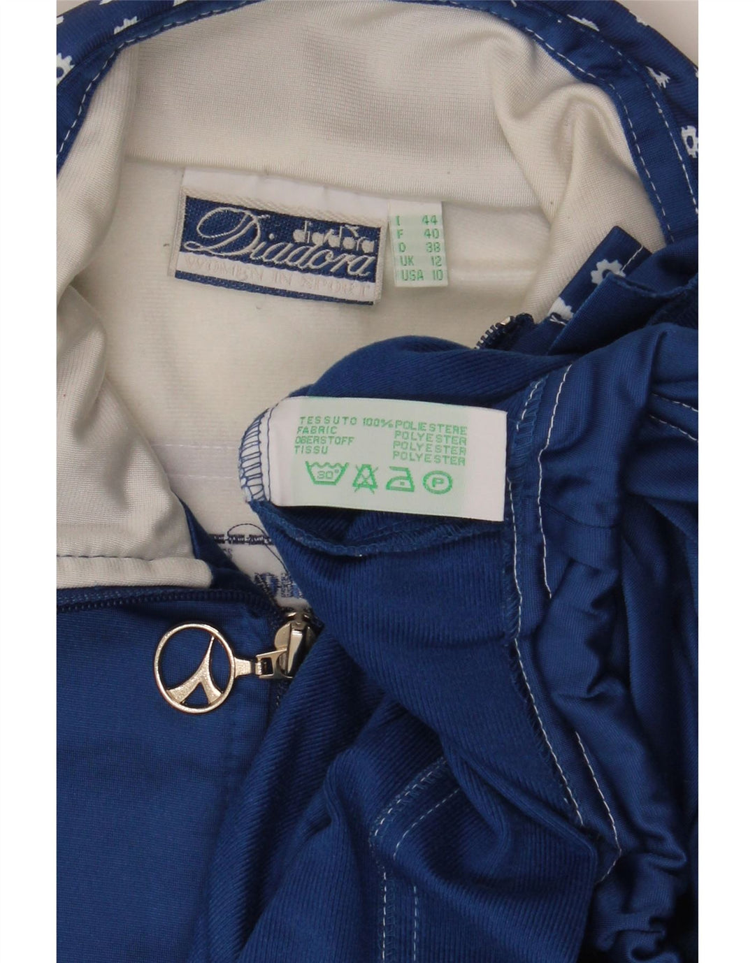DIADORA Giacca da tuta oversize da donna UK 12 Blu medio floreale